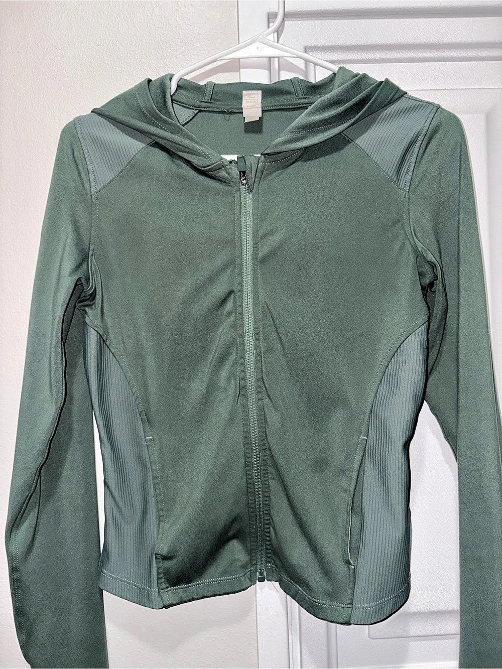 90 Degrees Green Zip Hoodie Size XS Like New
